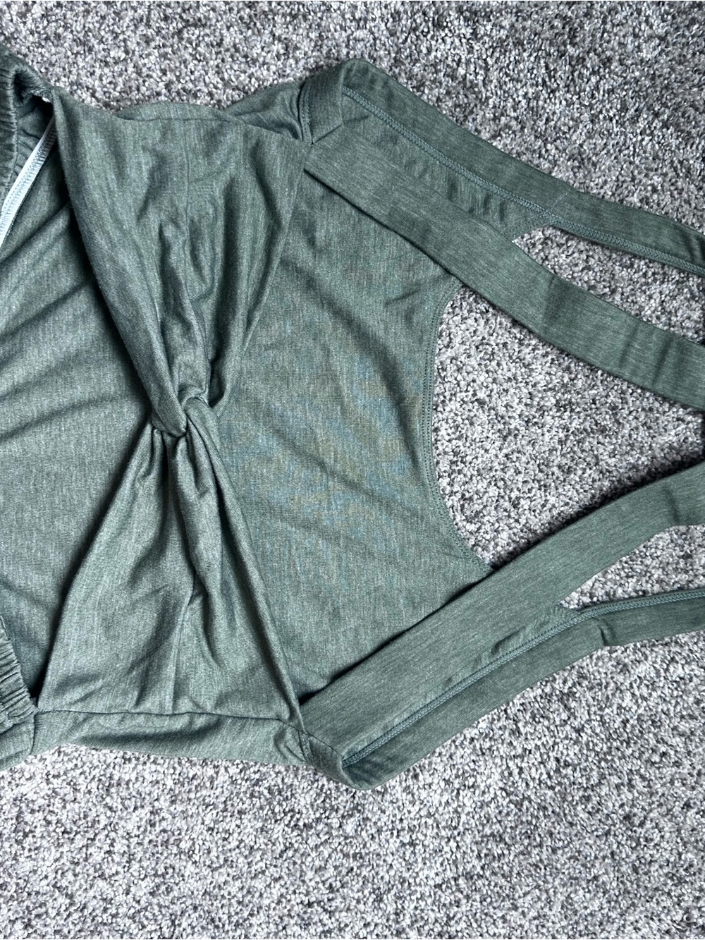 HALARA Olive Green Sleeveless Gathered-Waist Jumpsuit - Picture 8 of 12